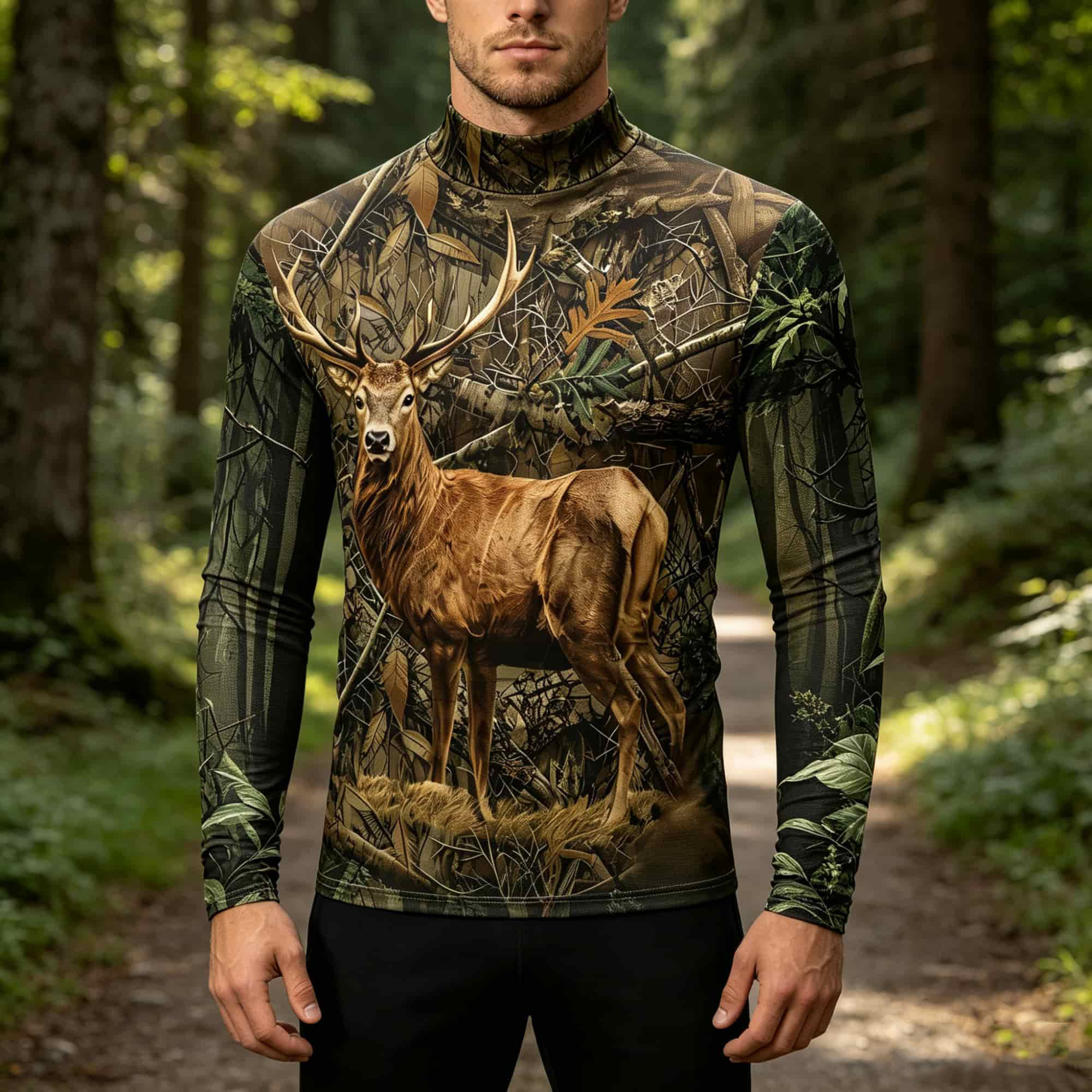 Outdoor Hunting Graphic Tees - Jacht Outdoor Stijl Heren 3D Herten