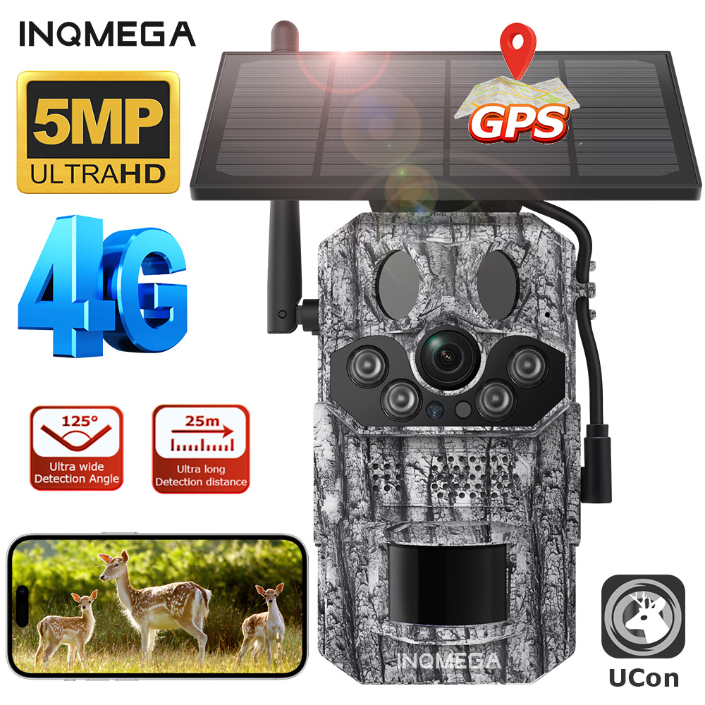 Trail Camera Infrared - INQMEGA4G 2K 5MP PIR Bewegingsgeactiveerde triggertijd