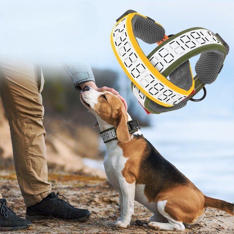 Outdoor Hunting Dog Collar - Reflecterende hondenhalsband voor grote honden, verstelbaar,