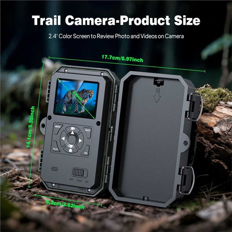 Trail Camera Infrared - Outdoor Trail Jachtcamera 1080P HD Infrarood
