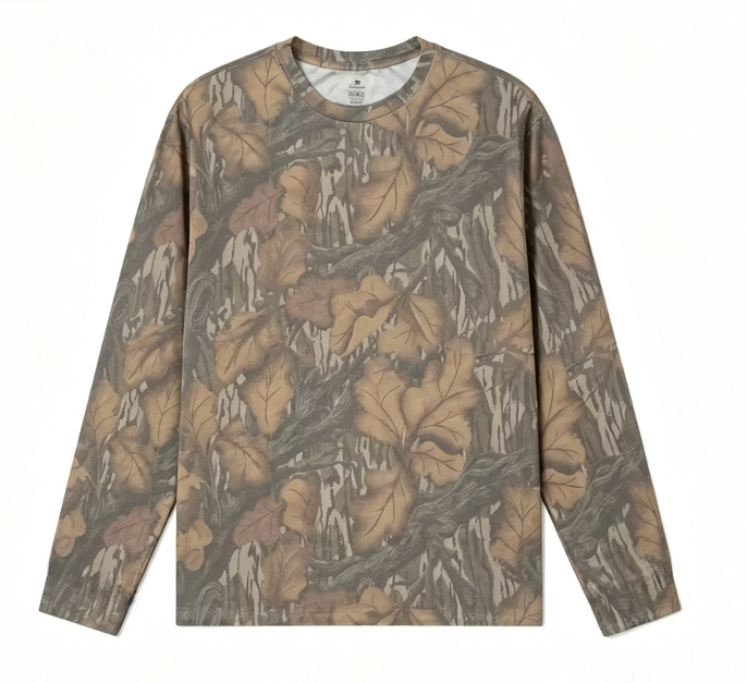 Camo T-shirt met lange mouwen, - Outdoor Hunting Prints recensie en prijs